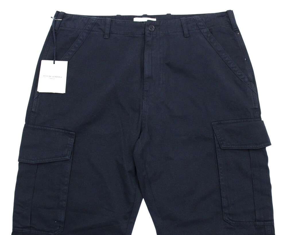 Officine Generale Cargo Pants Mens 34 (50 EU) Dark Navy Kenny Utility Workwear